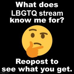 What does LGBTQ stream know me for Meme Template