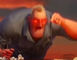 Very angry Mr Incredible Meme Template