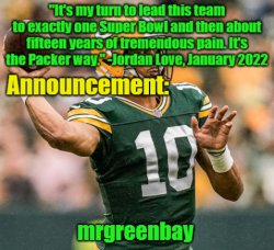 mrgreenbay announcement temp Meme Template