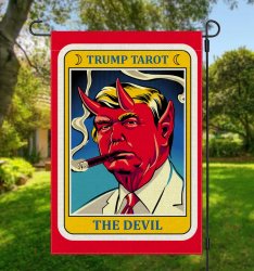 Trump Satan Evil Devil Tarot Card The Devil Republican JPP Meme Template