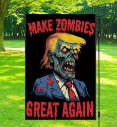 Trump Make Zombies Great Again Halloween Flag JPP Meme Template