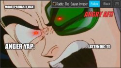 raditz temp RAGE Meme Template