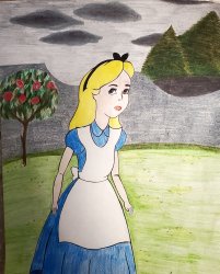 Alice in Wonderland drawing Meme Template