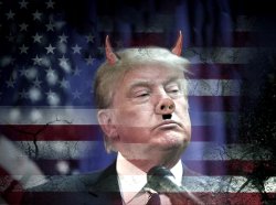 Demon Trump Pigface Satan Lucifer Republican Meme Template