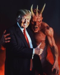 Trump's #1 supporter Satan Lucifer Devil evil Meme Template