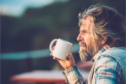 Man drinking coffee Meme Template