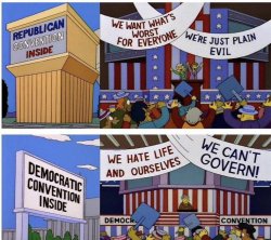 Republican Democrat Convention Simpsons Meme Template