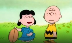 Lucy tricks Charlie Brown again Meme Template