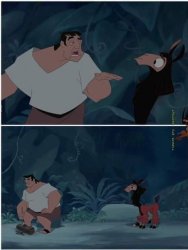 Pacha Yelling at Kuzco Meme Template