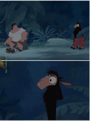 Kuzco and Pacha Moment Meme Template