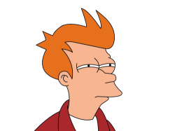 Futurama Fry, no background Meme Template