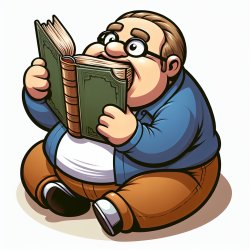 Fat guy eating a book Meme Template