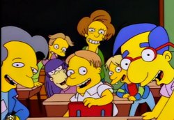 Simpsons classroom say the line bart Meme Template