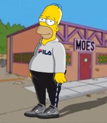 Fila and Homer Meme Template