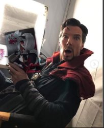 doctor strange holding a night with loona Meme Template