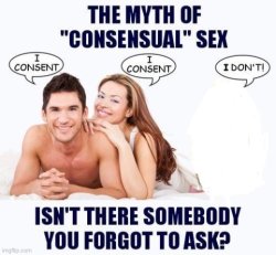 The myth of consensual X but blank Meme Template