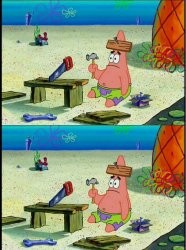 Patrick Star dumb / dumb Meme Template