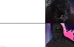 Godzilla happy/sad Meme Template