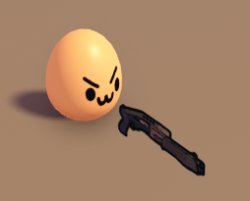 :3 egg with gun Meme Template