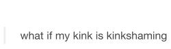 what if my kink is kinkshaming Meme Template