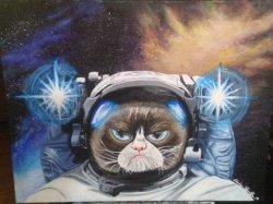 Grumpy cat space Meme Template