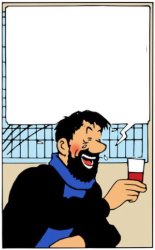 Captain Haddock laughing Meme Template