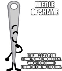 Needle of Shame Meme Template