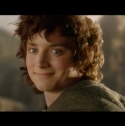 My Wife Leaving - Frodo Smiling Meme Template