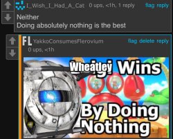 Wheatley wins by doing absolutely nothing Meme Template