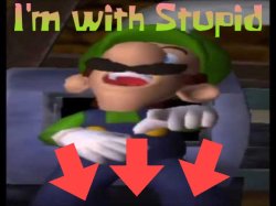 I'm with Stupid Meme Template