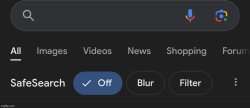 SafeSearch off Meme Template