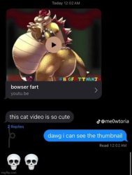 Bowser fart texts Meme Template