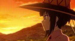 Megumin sunset Meme Template