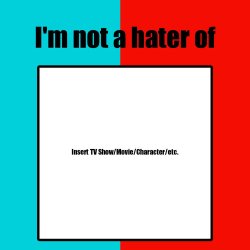 i'm not a hater of blank Meme Template