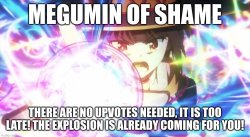 Megumin of shame Meme Template