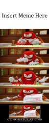 Knuckles meme approved blank Meme Template