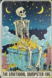 Tarot Skeleton 1 | Emotional Dumpster Fire Meme Template