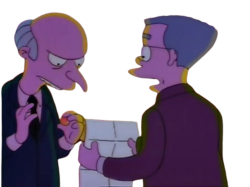 Burns and Smithers Transparent Background Meme Template