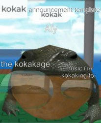 kokak announcement template Meme Template