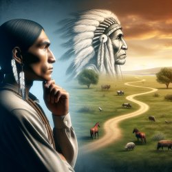 historical native american thinking of two choices Meme Template