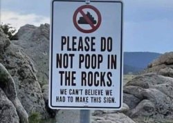 Poop in rocks even harder Meme Template