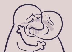 2 people kissing drawing Meme Template