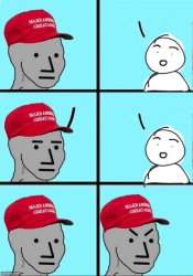 maga npc calm frustrated calm angees Meme Template