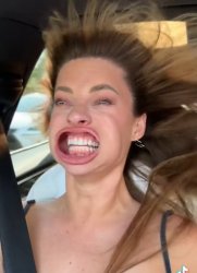 Hannah Stocking blown away Meme Template