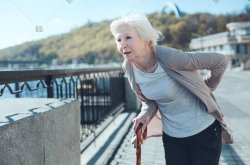 Back pain old lady Meme Template