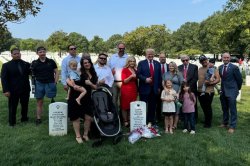 Draft-Dodger Donnie Trump violating law at Arlington Meme Template