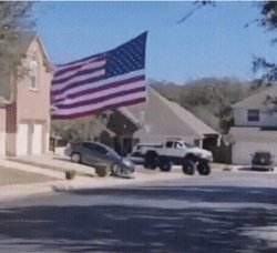 American Flag Truck Meme Template