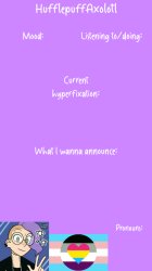 HufflepuffAxolotl's Announcement Template Meme Template