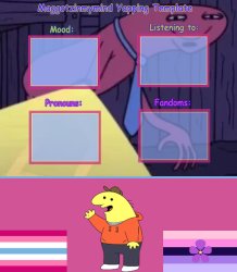 Maggotzinmymind announcement template Meme Template