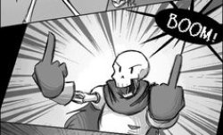 Papyrus middle finger Meme Template